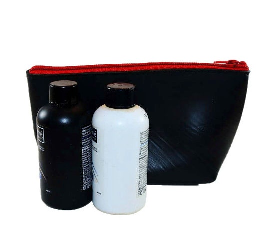 Recycled Tire Cosmetic Travel Bag for Men and Women